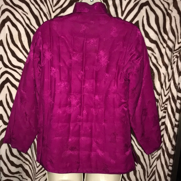 Double Horse 🐴 medium pure silk pink jacket 💕 - Picture 3 of 7
